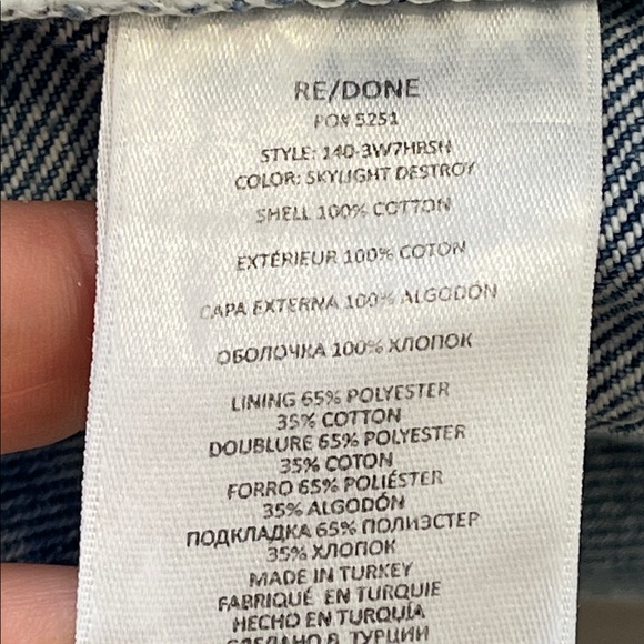 RE/DONE 70s High Rise Denim Shorts Skylight Destroy Light Wash Size 26 NWT - Picture 9 of 10